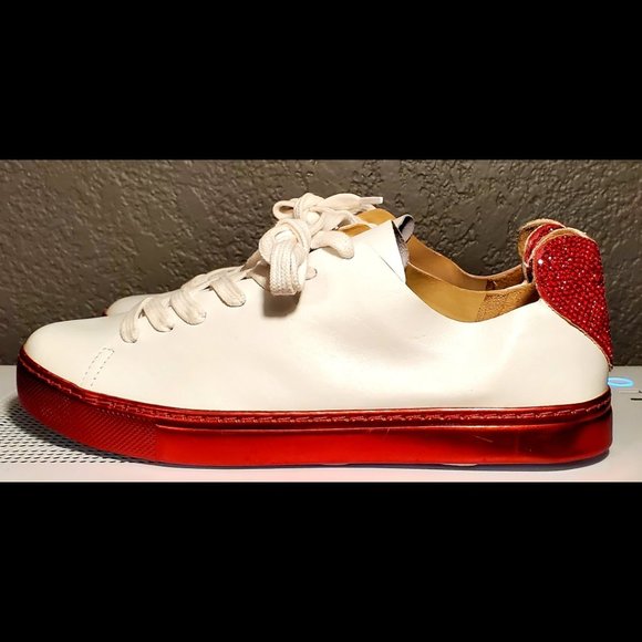 SCHUTZ White w/red Chrome bottom Sneaker - Picture 7 of 7